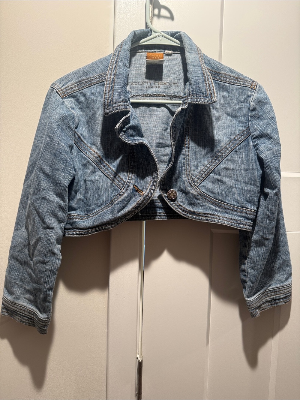 Boom Boom Jeans Cropped Light Blue Denim Jacket